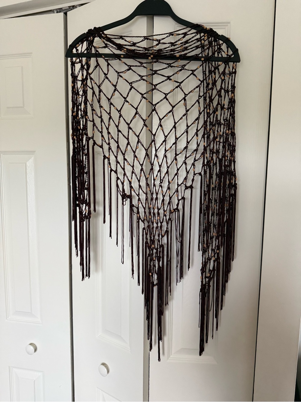 Bohemian Handwoven Beaded Shawl